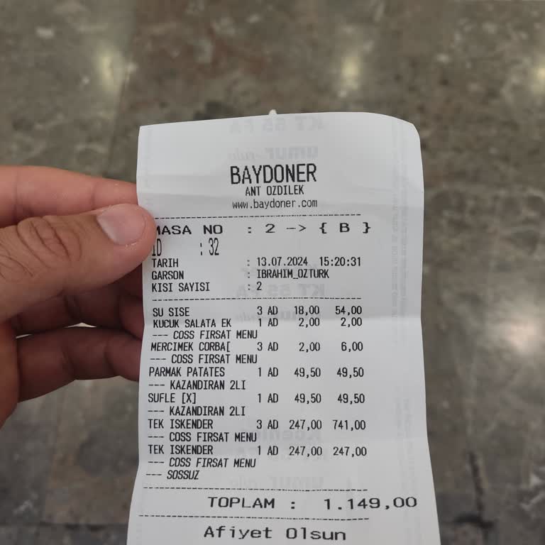 Baydöner Keyfi Fiyat Uygulamaları.