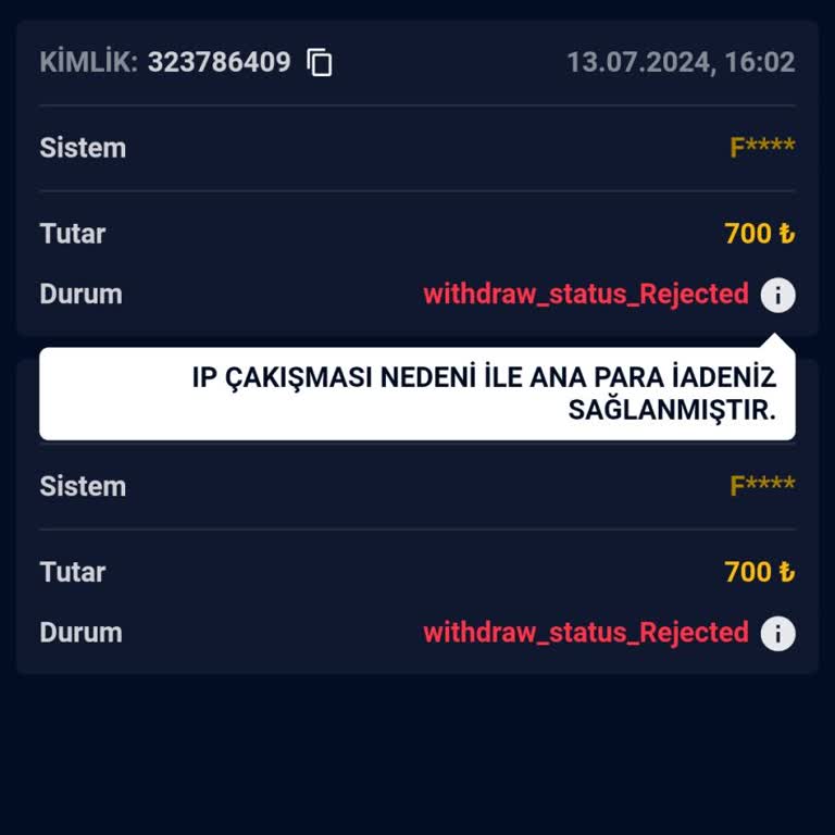 Enzabet 50₺ Yapmış Olduğum Yatırımı 700₺ Ye Ulaştırdım Ödememi Yapmadılar