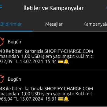 Shopify.com Hesabı Kapatamama Ve Habersiz Para Çekme
