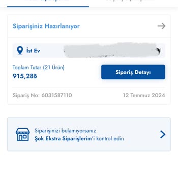 Şok Market Cepte Şok Uygulaması Siparişi Getirmiyor