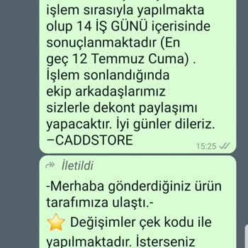 Caddstore İade Ücretimi Yapmıyor