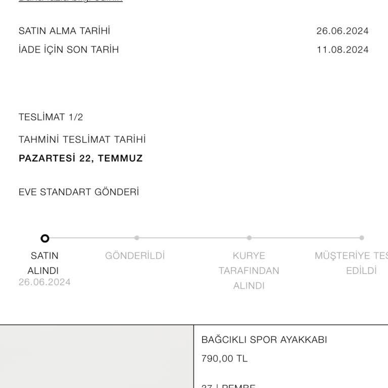 Zara Siparişimi Hala Teslim Etmedi