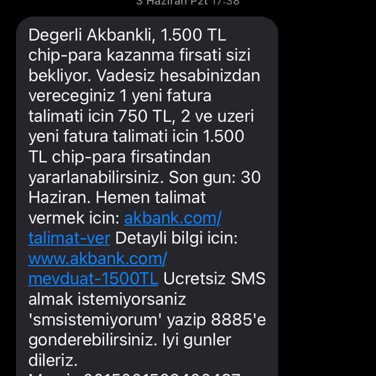 Akbank Chip Para Sözünü Tutmadı 1500 TL Chip Parayı Yatmadı
