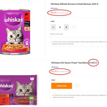 Whiskas Migros'un Fiyat Dengesizliği