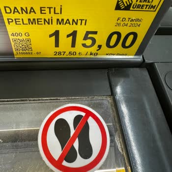 Ümraniye BİM'de Bulunan Dana Etli Pelmeni Mantı Eksikliği