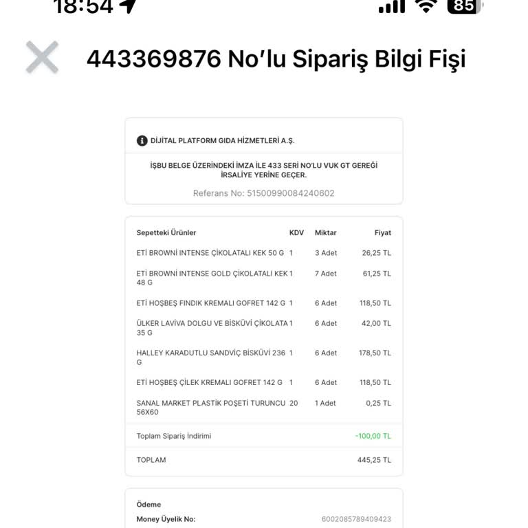 Migros Sanal Market İademi Yapmıyor