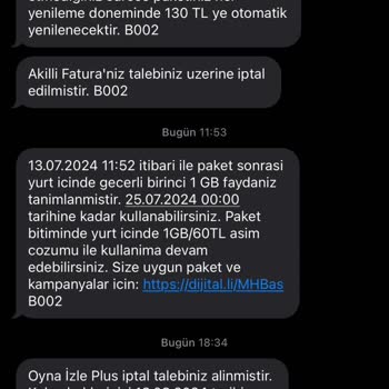 Turkcell Ek Paket Kullanamama