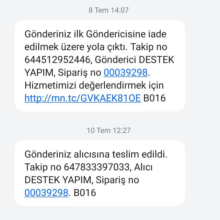 Destek Dükkan İle İletişime Geçemiyorum