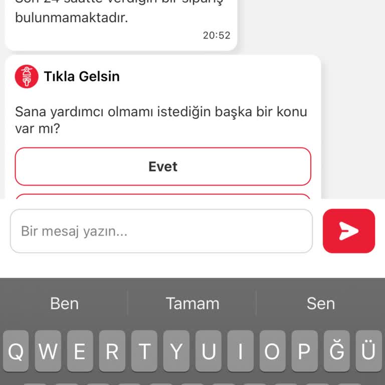 Tıkla Gelsin'den Sipariş Verdim Gelmedi