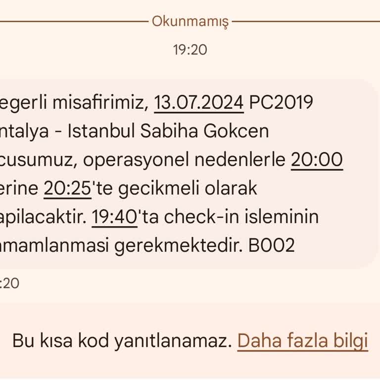 Pegasus Biletli Uçuşuma Rötar Yaptığı Bildirilen Uçağa Alınmama