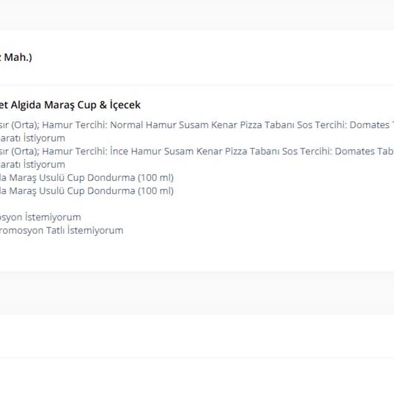 Pizza Hut Şaka Gibi Sipariş Gönderiyor
