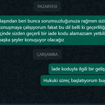 Jant Saat İade Talep Ettim Ve Beni Engellediler.