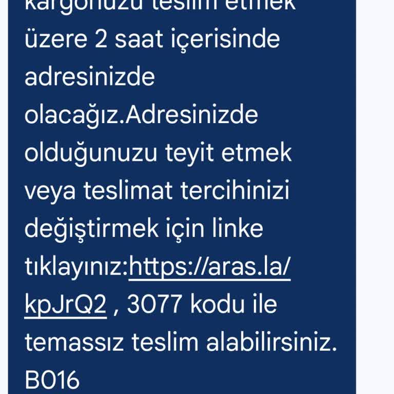 Aras Kargo Adresime Kargo Ulaşmıyor Ve Bilgilendirme Eksikliği