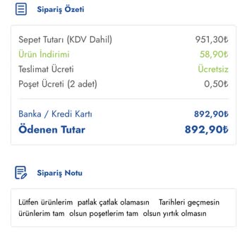 Şok Market Eksik Sipariş Ve Ekstra Hatalar