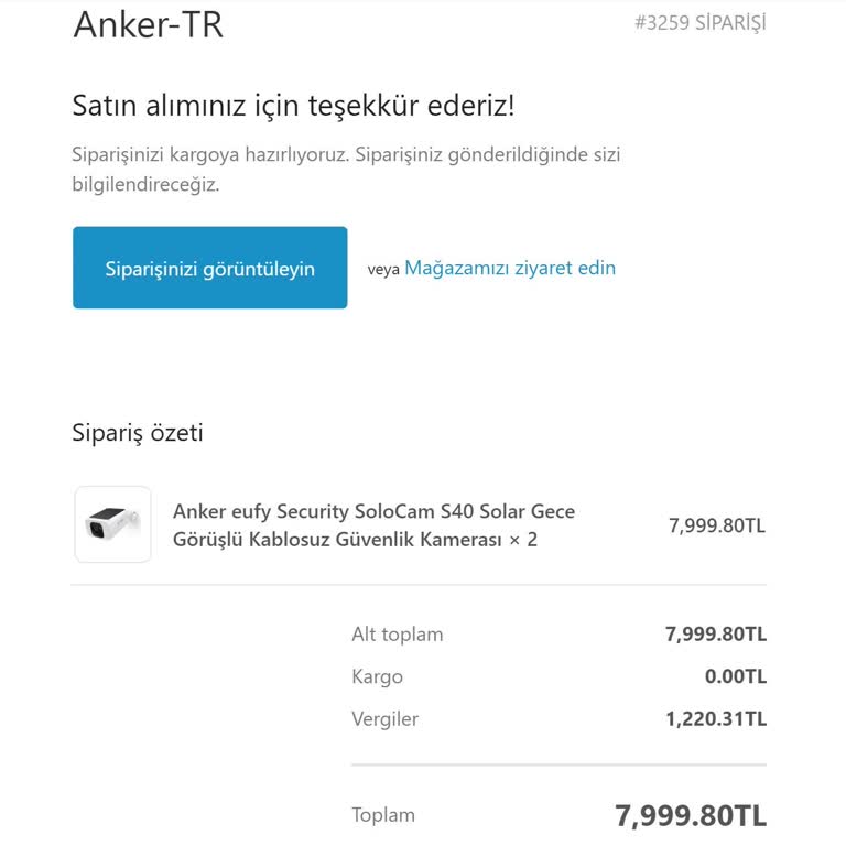 Anker Türkiye Müşteri Hizmetleri Geri Dönüş Yapmıyor
