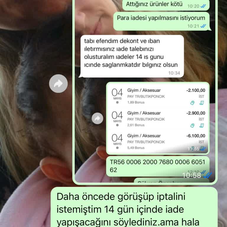 Butik Ponçik Para İadem Yapılmadı