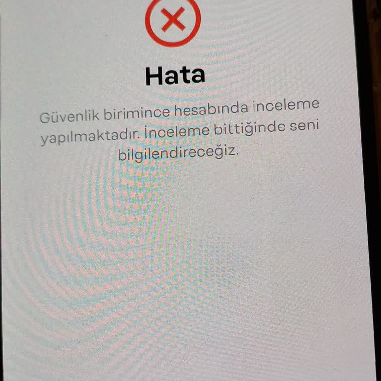 Papara Güvenlik Birimince Hesabın İnceleniyor Hatası