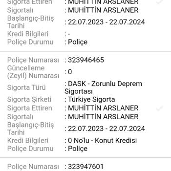 VakıfBank SarıPanjur Konut Sigortası Ve DASK Deprem Sigortası İptal Ve İadesi