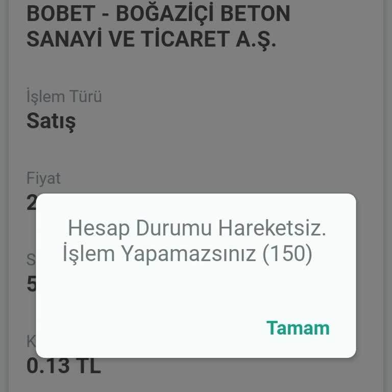 Kuveyt Türk Katılım 150 Hareket Sorunu