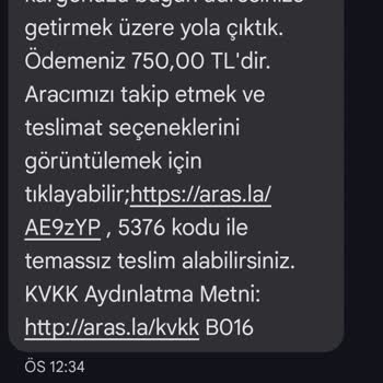 Aras Kargo Kargomu Vermeden Gitti