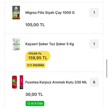 Migros Eksik Ürün Geldi