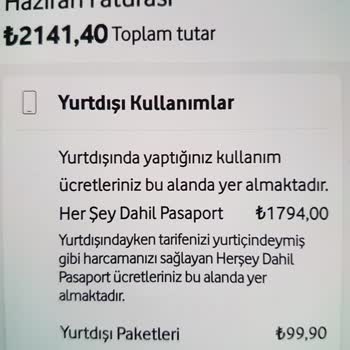 Vodafone'un Hac Ve Yurt Dışı Paketlerinde Yaşanan Fatura Sorunu