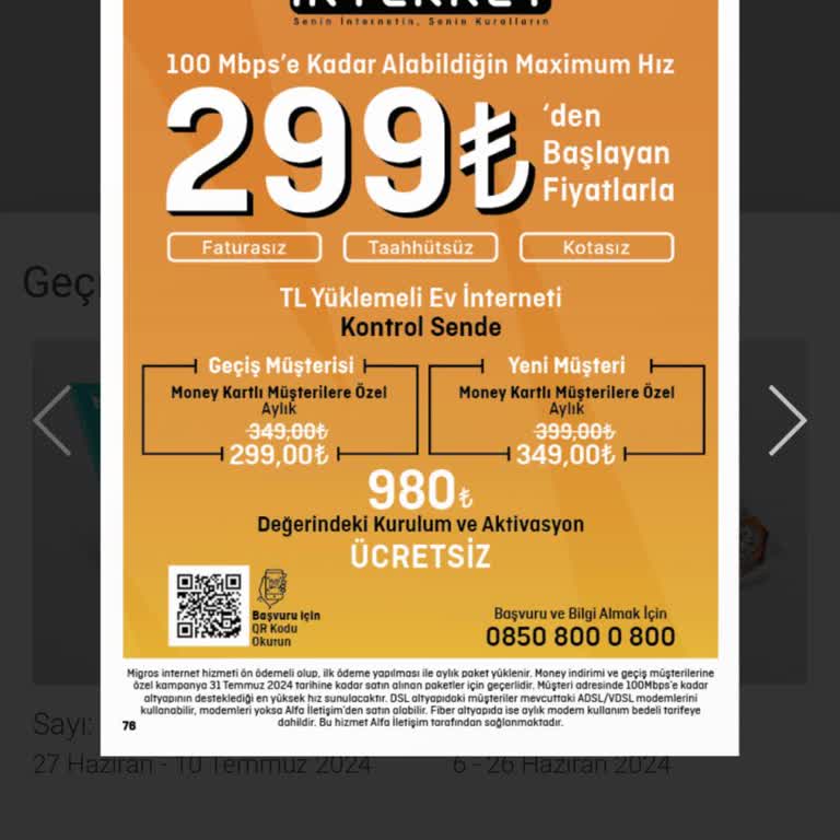 Migros İnternet Hizmeti Mağduriyeti