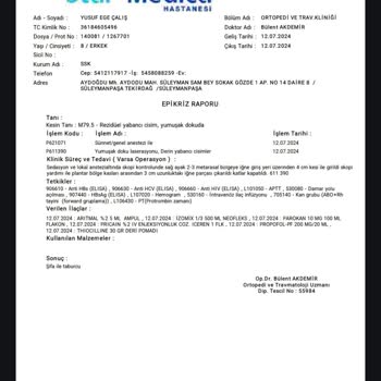 Tekirdağ Dr. İsmail Fehmi Cumalıoğlu Şehir Hastanesi İlgisizliği