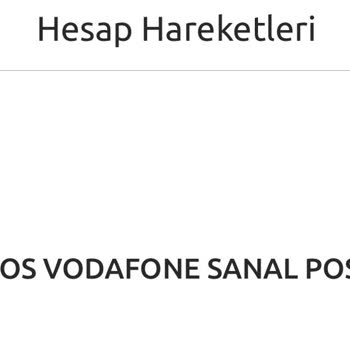 Vodafone Parayı Çekti Ama İşlemi Yapmadı