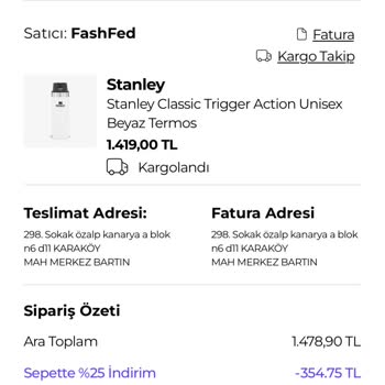 Fashfed Teslimat Sorunumuzu Çözmüyor!