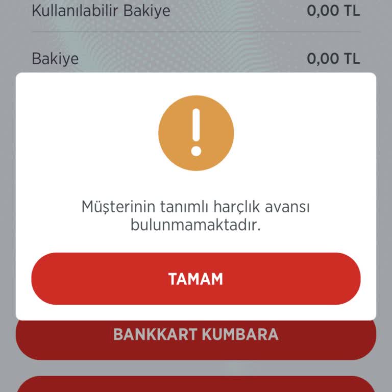 Ziraat Bankası Harçlık Avans Kapalı
