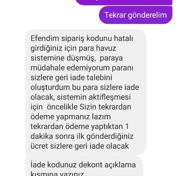 Global Ticaret Sipariş Parası Gönderdik Sipariş Yok