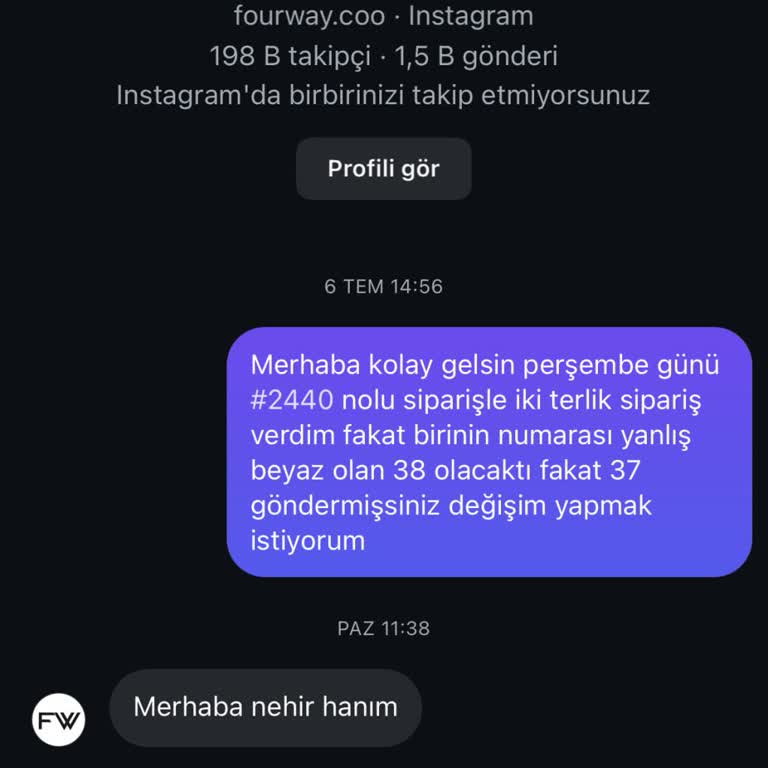 Fourway.coo Yanlış Numara Geldi Değişim Yapmak İçin Asla Bir Muhatabım Yok