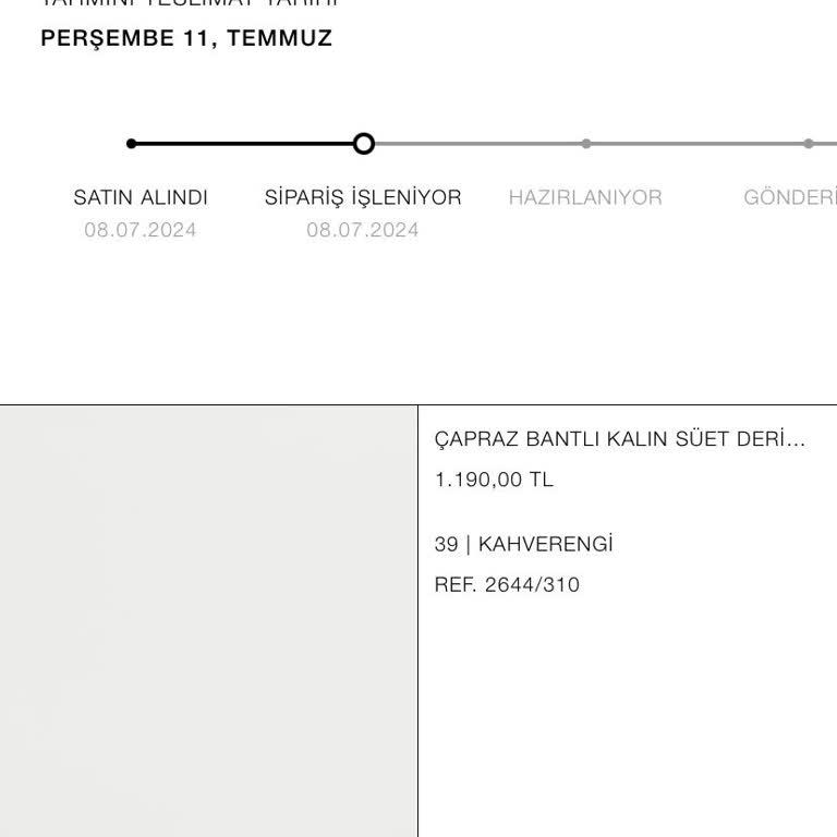 Zara Teslimatım 6 Gün Gecikti