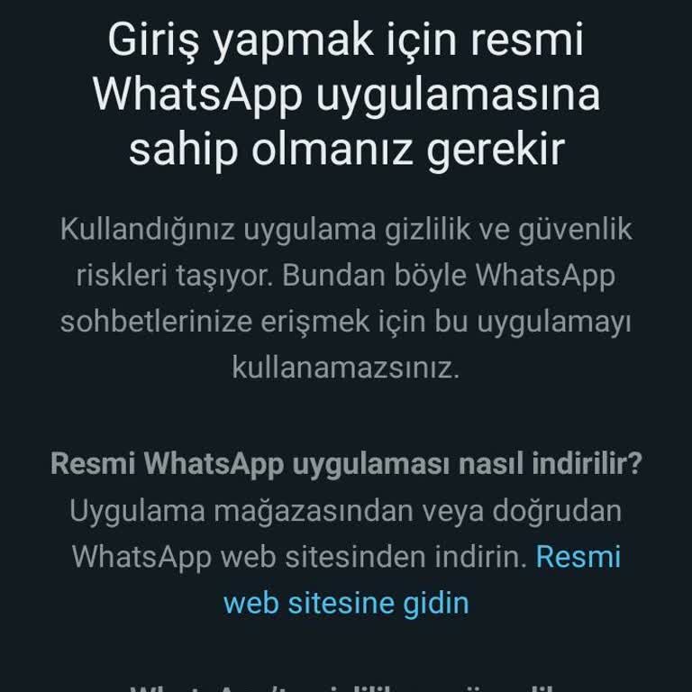 WhatsApp Resmi Hesap Hatası