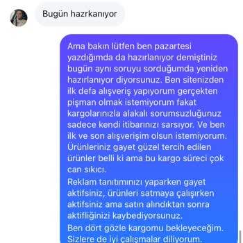 Clsema Ürünümü Günlerdir Göndermiyor Ve Mesajlara İlgisiz