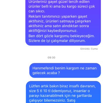 Clsema Ürünümü Günlerdir Göndermiyor Ve Mesajlara İlgisiz