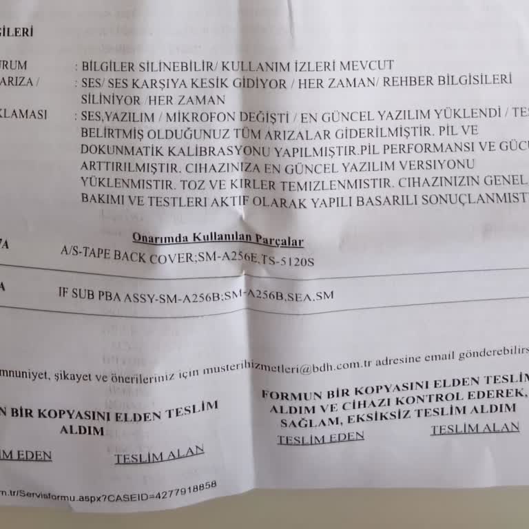 Samsung A25 Telefonumda Ses Cızırtılı Ve Koparak Gidip Geliyor