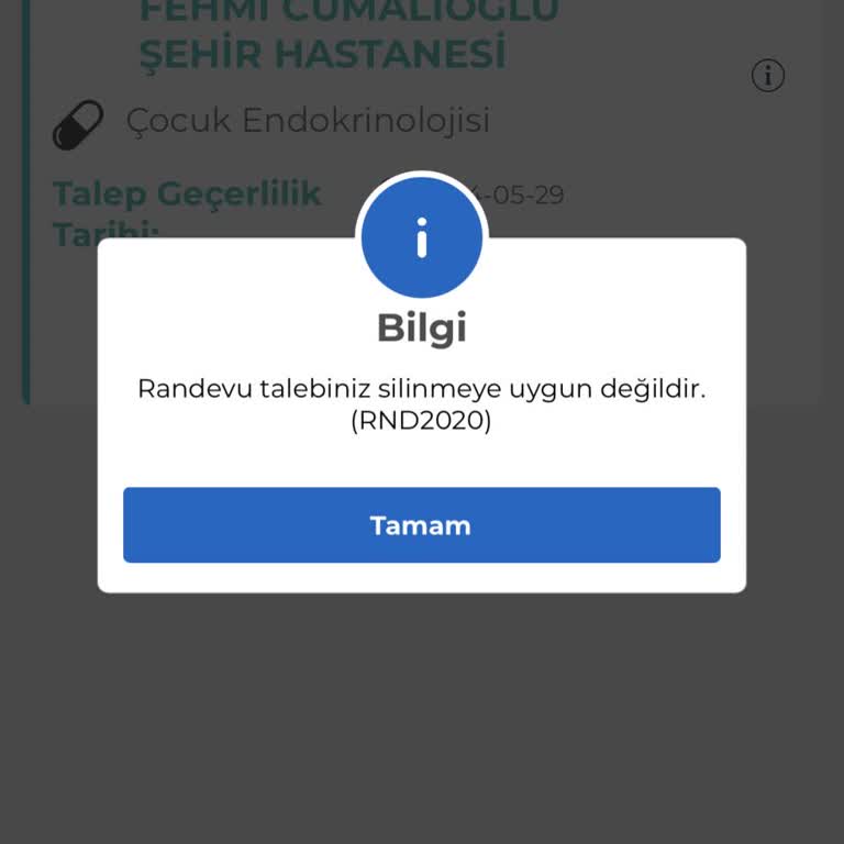MHRS Randevu Sorunu: Çocuk Endokrinoloji Bölümüne Ulaşamıyorum
