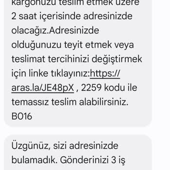 Aras Kargo Paketimi Teslim Etmedi