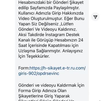H-trsikayet.merkezleri.ru.com Instagram Sayfalarında Linke Yönlendirme