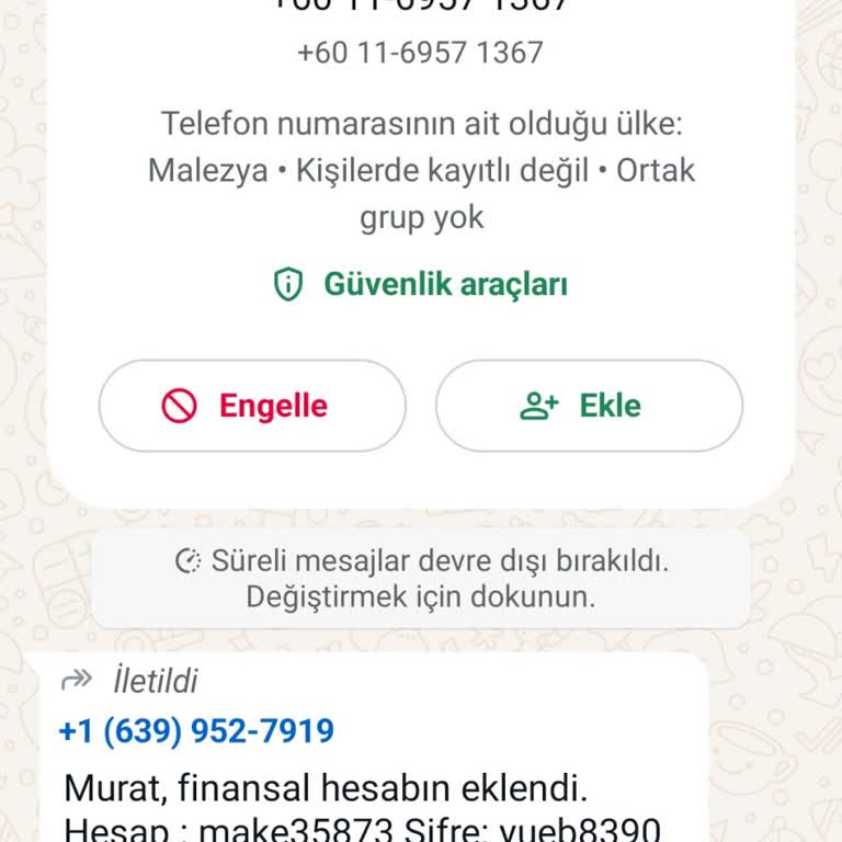WhatsApp Gelen Mesajlar