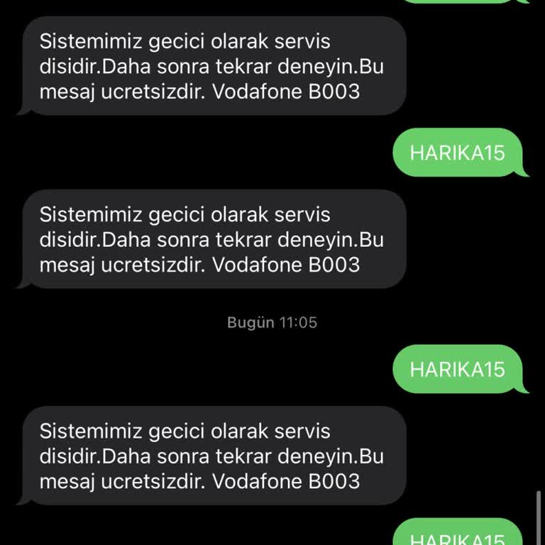 Vodafone Ek Paket Sorunu