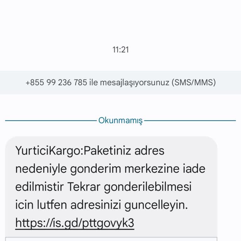 Kargo Yanlış Mesaj Gönderimi