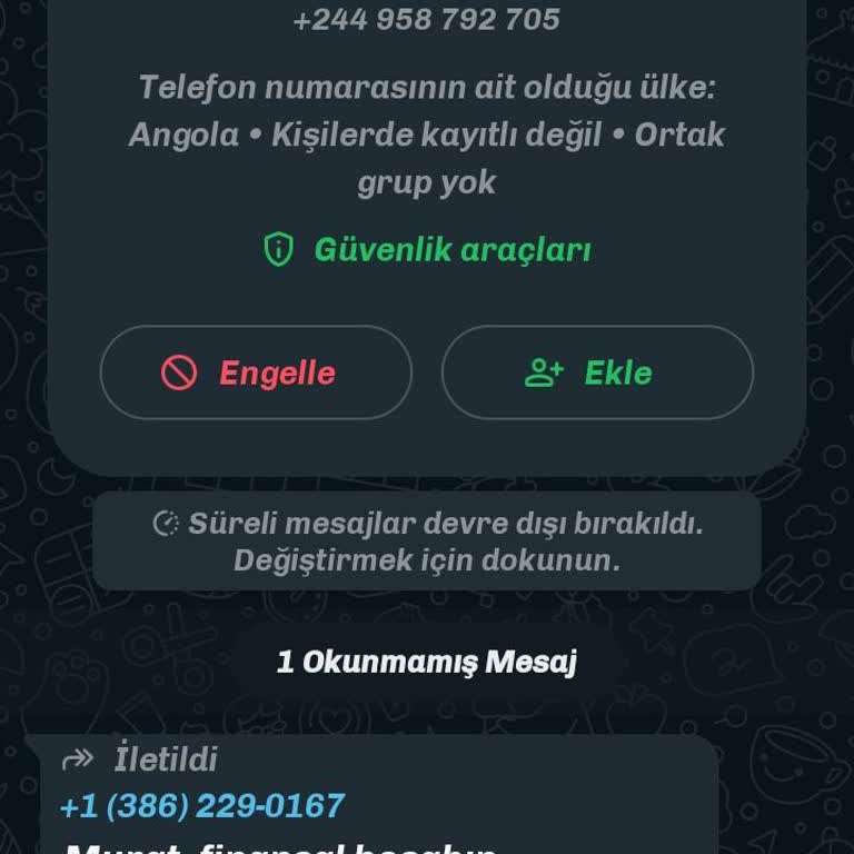 WhatsApp Uluslararası Sahte Hesap Bildirimi Ve Bilgi Güvenliği Sorunu