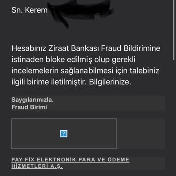 Ziraat Bankası Fraud Blokesi Sebebiyle Mağduriyet