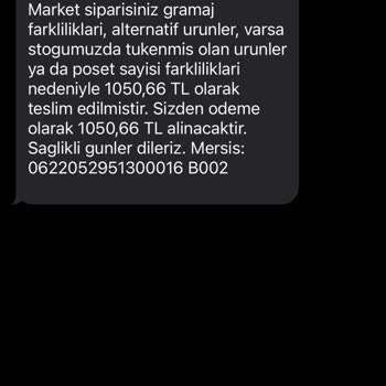 Migros Sanal Market Sipariş Teslimat