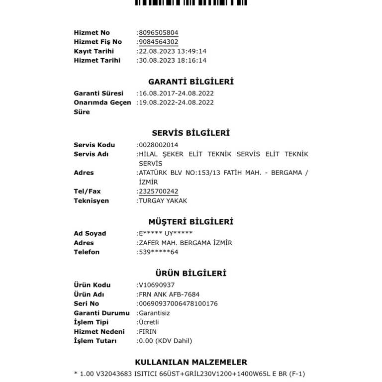 Vestel Fırının Derecesi Çalışmıyor, Fırın Hep Aktif Kalıyor