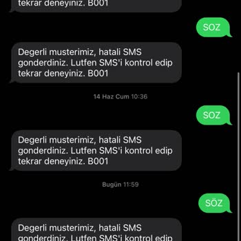 Türk Telekom SMS'te Farklı Aradığımda Farklı.