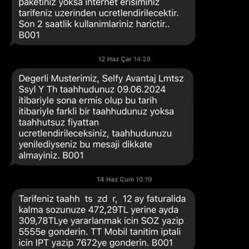 Türk Telekom SMS'te Farklı Aradığımda Farklı.